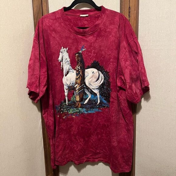 Vintage 90’s Real Tops Native American Sacagawea Graphic T-Shirt - Picture 3 of 7